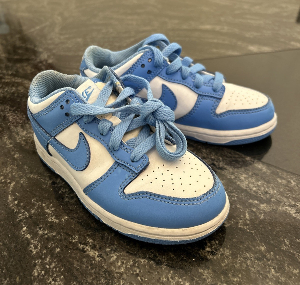 Nike Dunk Low Sneakers Kids Sz 12 C University Blue CW1588-103